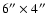 $6''\times4''$
