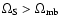 $\Omega_{\rm S}>\Omega_{\rm mb}$