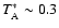 $T_{\rm A}^* \sim 0.3$