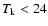 $T_{\rm k}< 24$