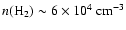 $n(\rm H_2)\sim6\times10^4~\rm {cm^{-3}}$