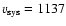 $v_{\rm sys} = 1137$