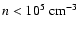 $n<10^5~\rm {cm^{-3}}$