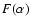 $F(\alpha)$