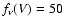$f_{\nu}(V)=50$