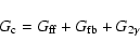 \begin{displaymath}%
G_{\rm c} = G_{\rm ff} + G_{\rm fb} + G_{2\gamma}
\end{displaymath}
