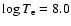 $\log T_{\rm e}=8.0$