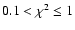 $0.1 < \chi^2 \leq 1$