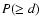 $P(\geq d)$