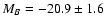 $M_B=-20.9\pm1.6$