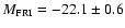 $M_{\rm FRI}=-22.1\pm0.6$