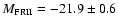 $M_{\rm FRII}=-21.9\pm0.6$