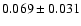 $0.069\pm0.031$
