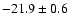 $-21.9\pm0.6$