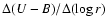 $\Delta(U-B)/\Delta(\log r)$