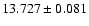 $13.727\pm0.081$