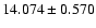 $14.074\pm0.570$