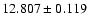 $12.807\pm0.119$