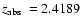 $\mbox{$z_{\rm abs}$ }=2.4189$