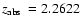 $\mbox{$z_{\rm abs}$ }=2.2622$