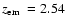 $\mbox{$z_{\rm em}$ }=2.54$