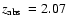 $\mbox{$z_{\rm abs}$ }= 2.07$