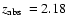 $\mbox{$z_{\rm abs}$ }= 2.18$