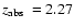 $\mbox{$z_{\rm abs}$ }= 2.27$