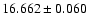 $16.662\pm0.060$