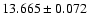 $13.665\pm0.072$