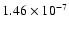 $1.46\times 10^{-7}$