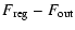 $\displaystyle F_{{\rm reg}}-F_{{\rm out}}$