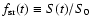 $f_{{\rm sr}}(t) \equiv S(t)/S_0$