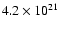 $4.2\times 10^{21}$