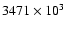 $3471\times 10^3$