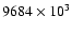 $9684\times 10^3$