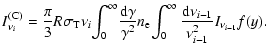 $\displaystyle %
I_{\nu_i}^{\rm (C)}= {\pi\over3}R\sigma_{\rm T}{\nu_i}
\!\int_0...
...n_{\rm e}}\!
\int_0^\infty {{\rm d}\nu_{i-1}\over\nu_{i-1}^2}I_{\nu_{i-1}}f(y).$