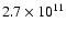 $2.7\times10^{11}$