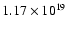 $1.17\times10^{19}$