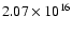 $2.07\times10^{16}$