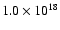 $1.0\times10^{18}$