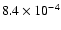$8.4\times10^{-4}$