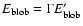$E_{\rm blob}=\Gamma E'_{\rm blob}$
