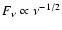 $F_\nu\propto\nu^{-1/2}$