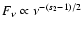 $F_\nu\propto\nu^{-(s_2-1)/2}$