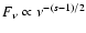 $F_\nu\propto\nu^{-(s-1)/2}$