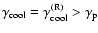 $\gamma _{\rm cool}=\gamma _{\rm cool}^{\rm (R)}>\gamma _{\rm p}$