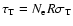 $\tau_{\rm T}=N_{\rm e}R\sigma_{\rm T}$