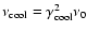 $\nu_{\rm cool}=\gamma_{\rm cool}^2 \nu_0$