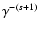 $\gamma^{-(s+1)}$